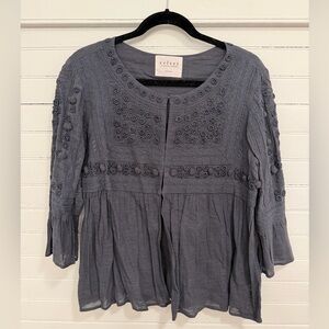 Velvet Embroidered Top